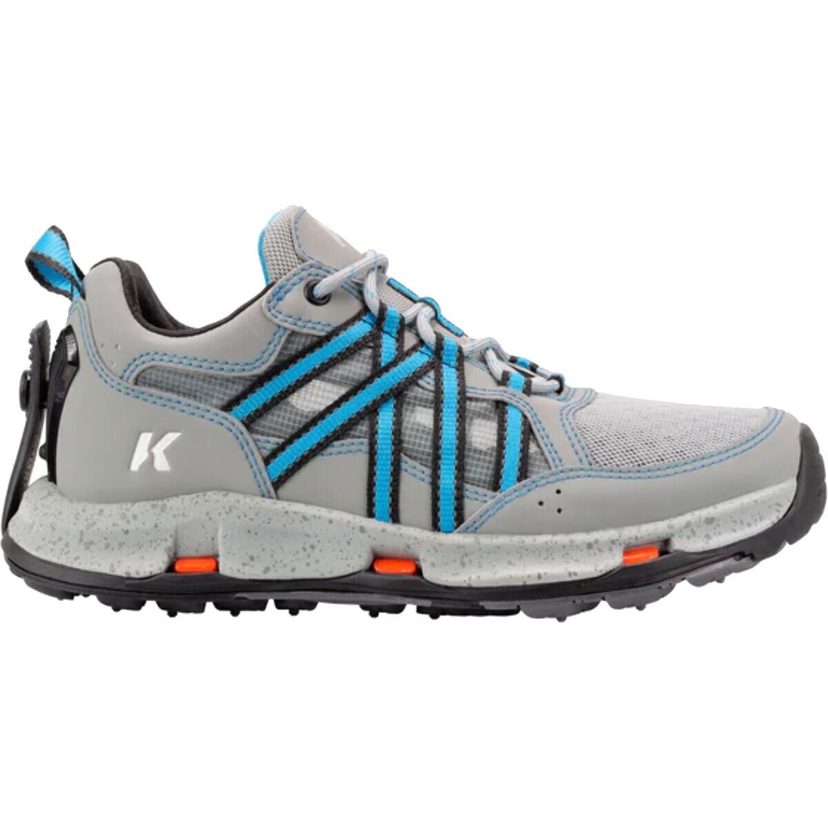 Image of Korkers All Axis Shoe - Women's Storm Grey/Blue-Felt Sole, 6.0