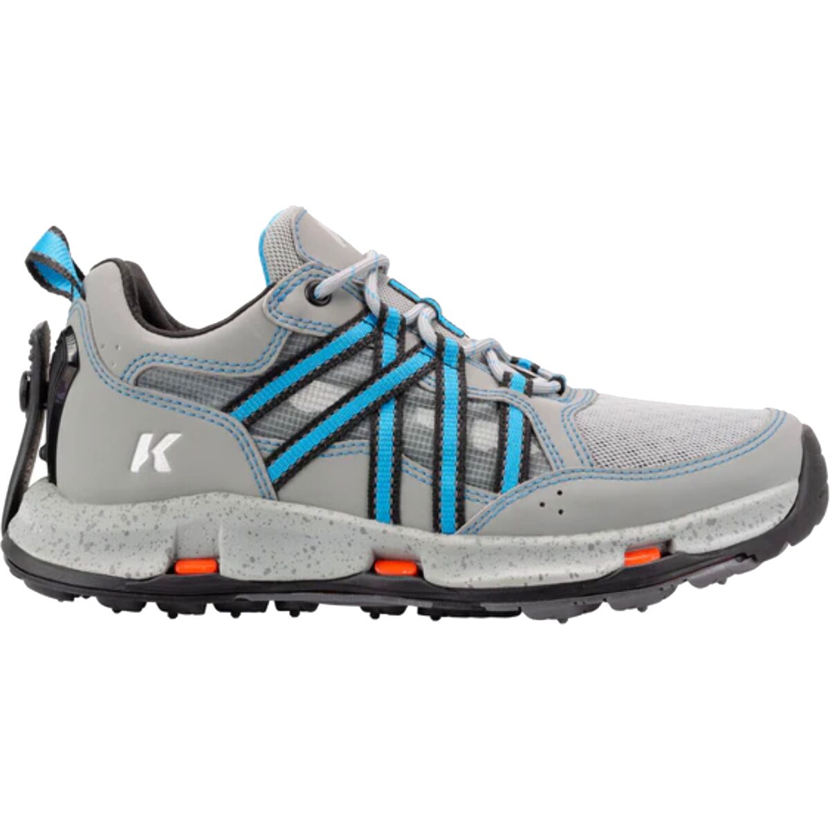 Image of Korkers All Axis Shoe - Women's Storm Grey/Blue-TrailTrac Sole, 11.0