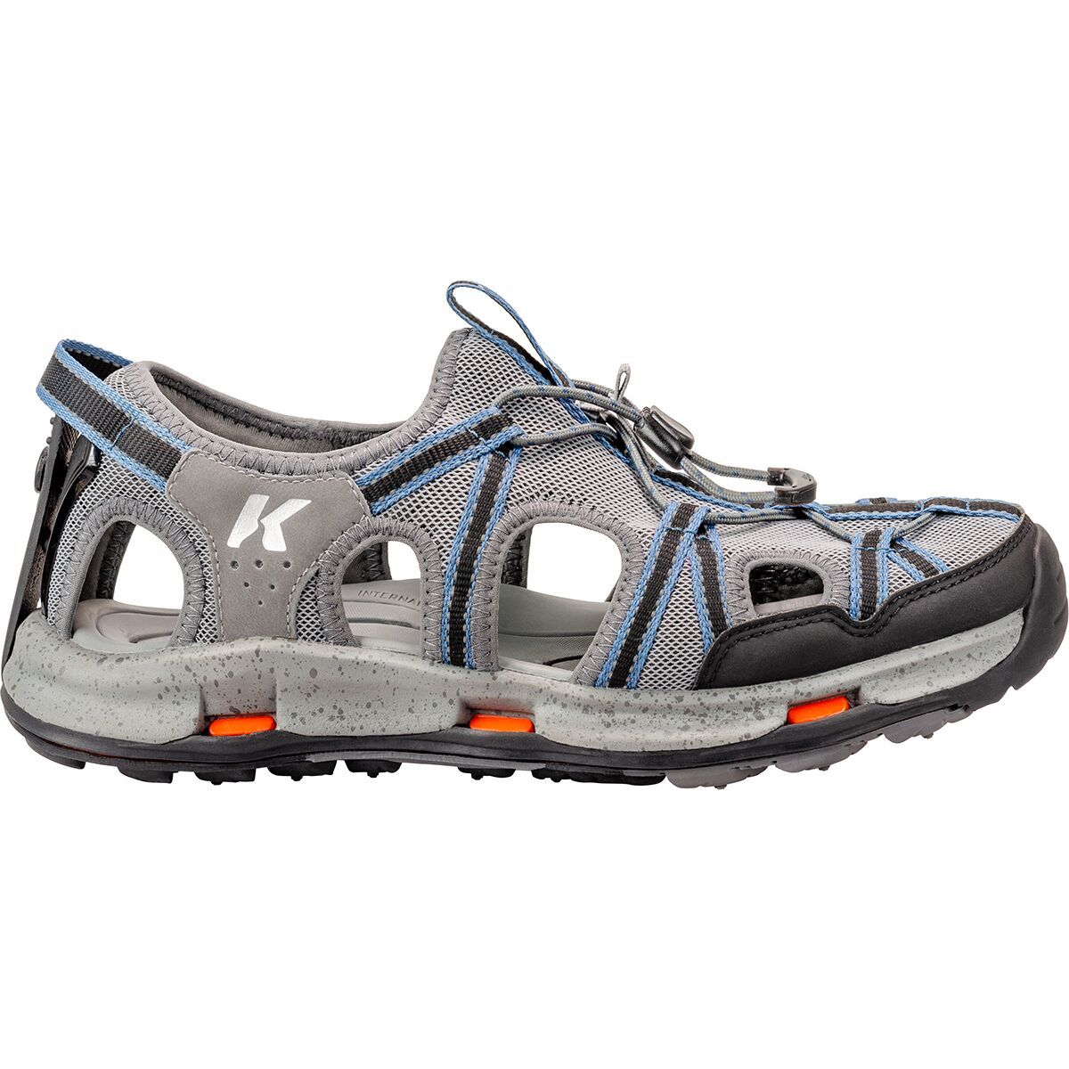 Image of Korkers Swift Sandal - Men's Charcoal/Black-TrailTrac Sole, 11.0