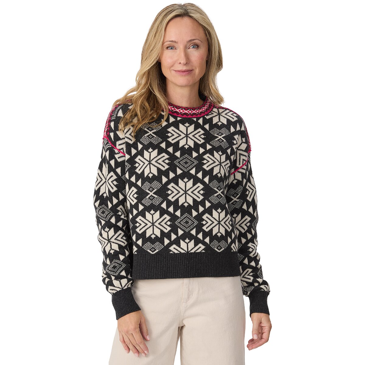 Krimson Klover Alma Crew Neck Sweater - Women's Heather Black, XL
