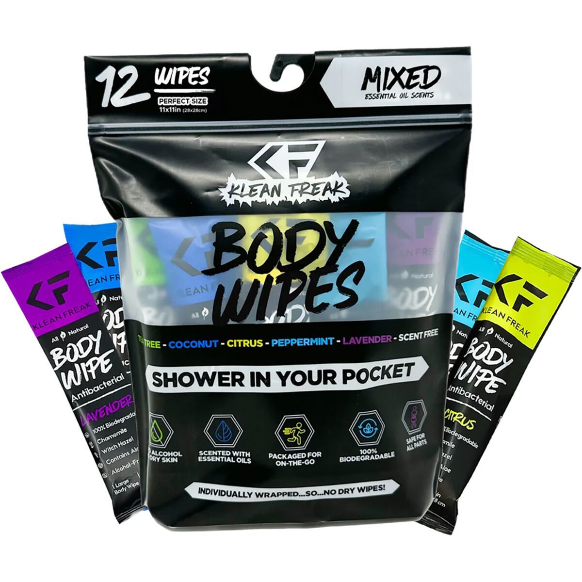 Image of Klean Freak Body Wipes - 12-Pack Mixed, 12-Pack, One Size