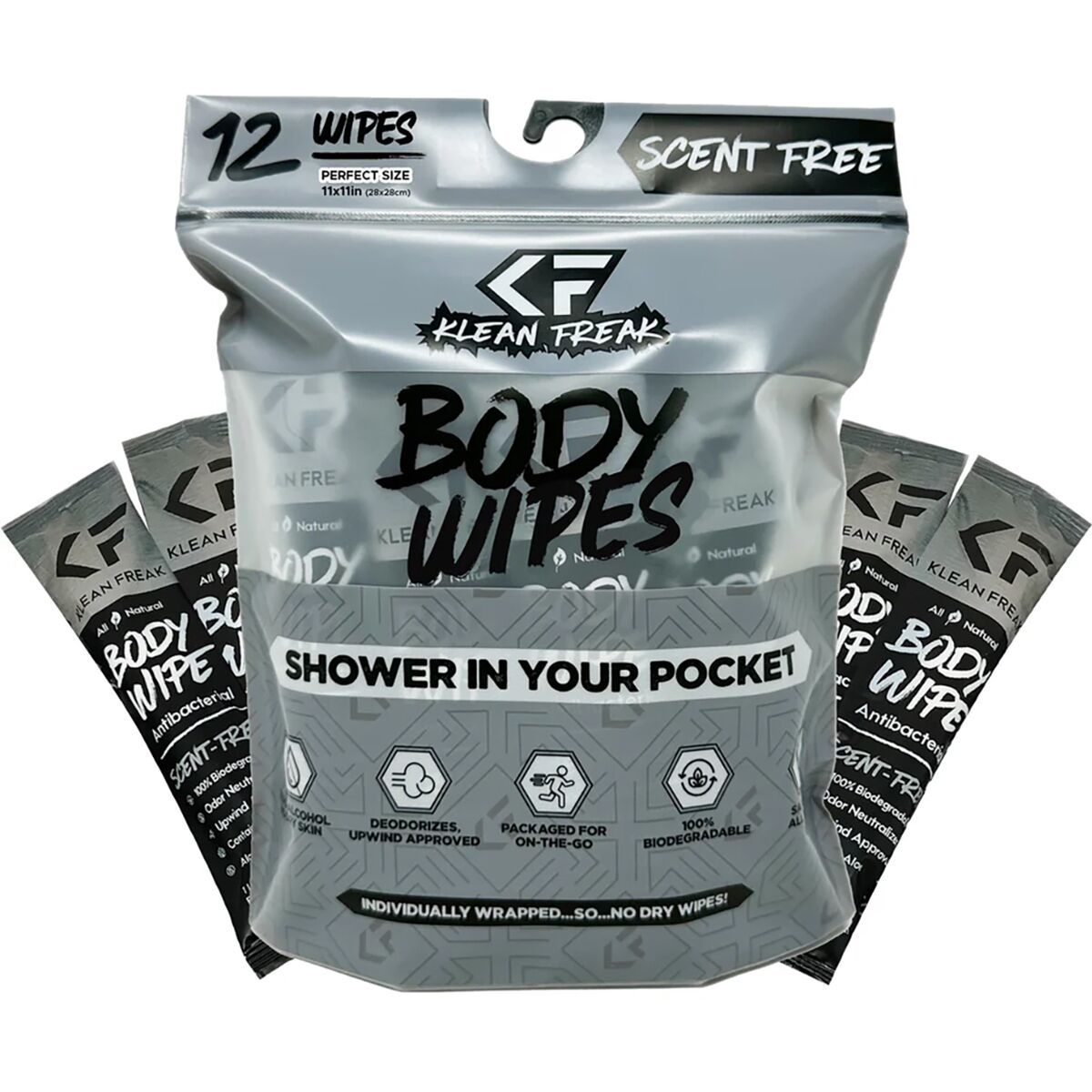 Image of Klean Freak Body Wipes - 12-Pack Scent Free, 12-Pack, One Size