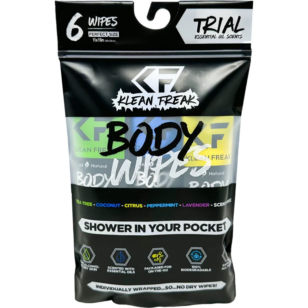 Klean Freak Klean Freak Body Wipes Trial - 6-Pack Mixed, 6-Pack, One Size