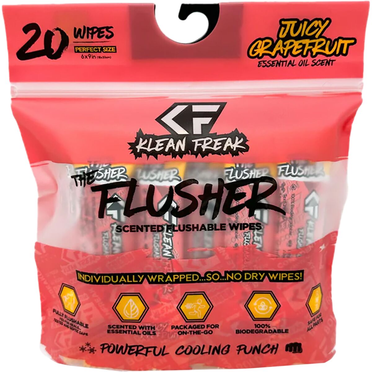 Image of Klean Freak The Flusher - 20-Pack Juicy Grapefruit, 20-Pack, One Size