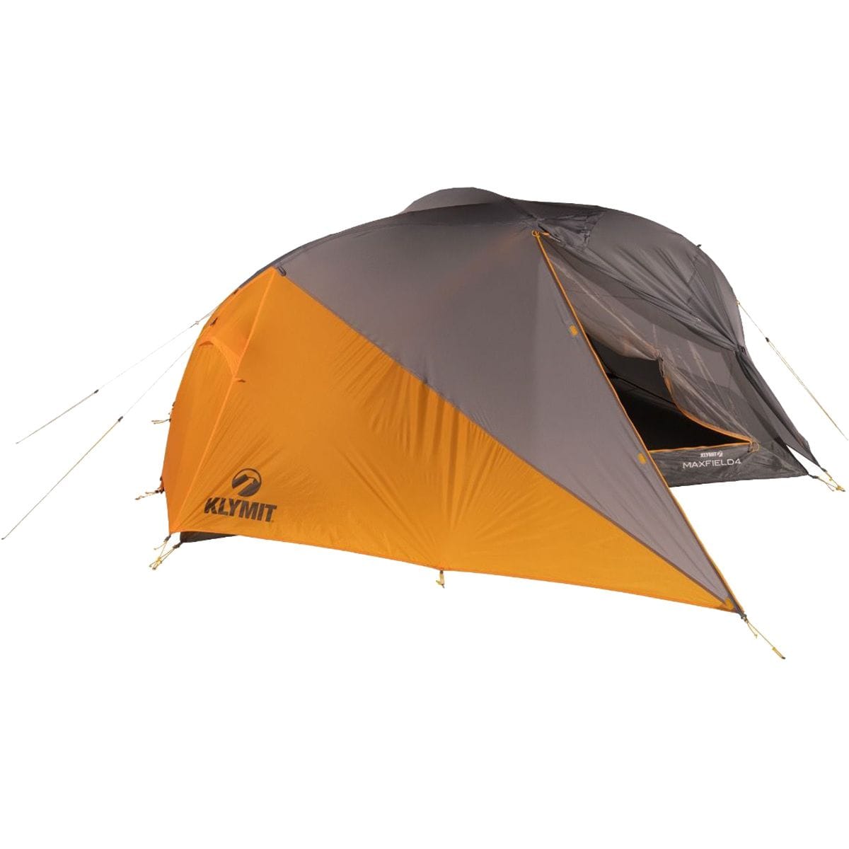 Image of Klymit Maxfield 4 Tent: 4-Person 3-Season Orange/Grey, One Size