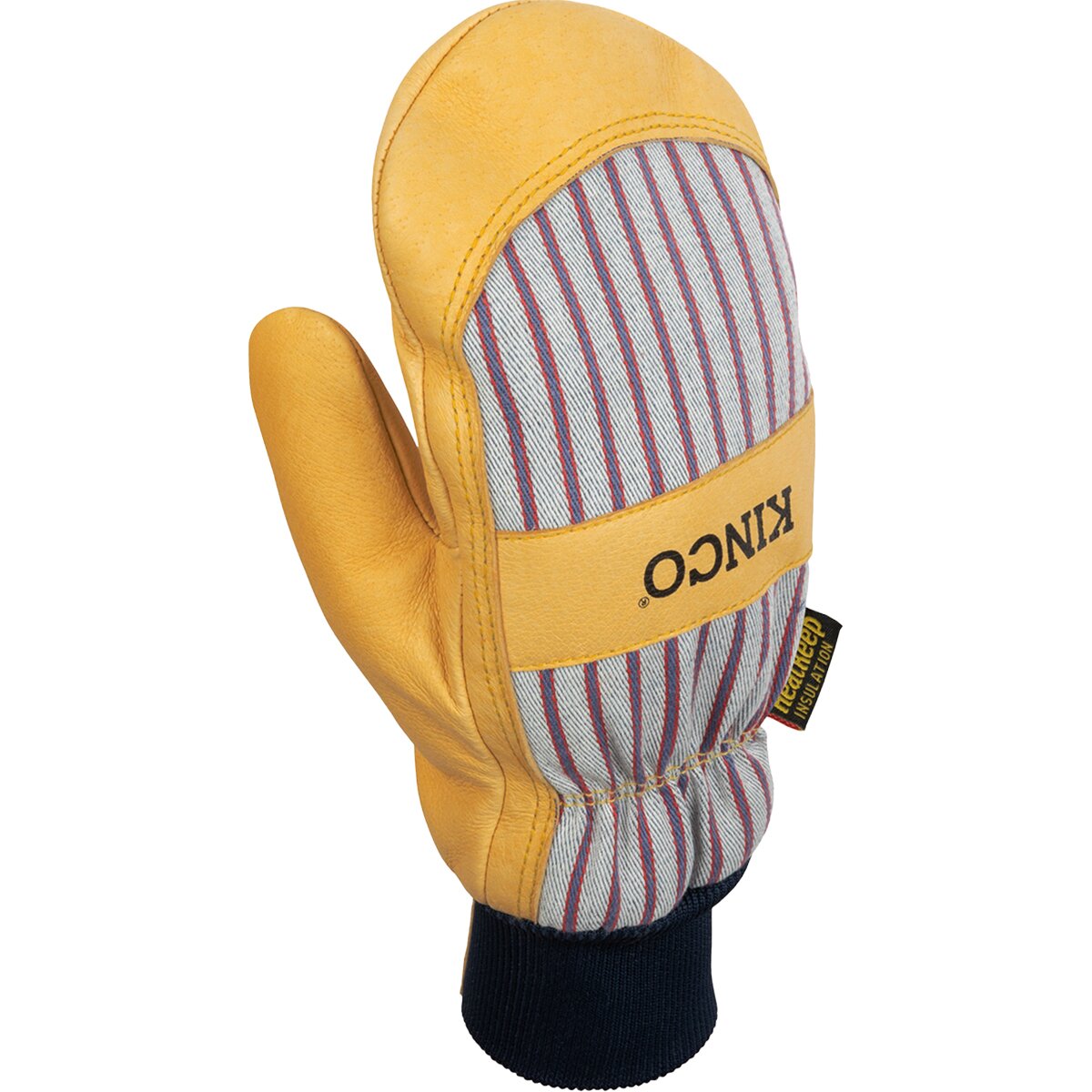 Image of Kinco 1927KWLT Lined Prem Grain Leather Mitten +Knit Wrist - Kids' One Color, M