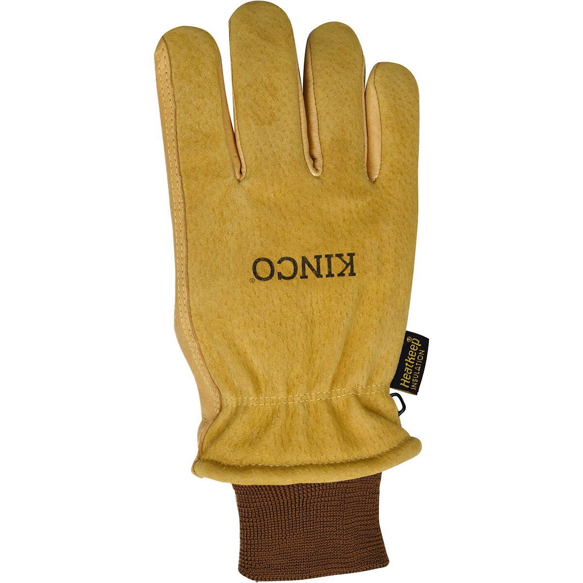 Image of Kinco Lined Premium Grain & Suede Pigskin Driver Glove + Omni-Cuff Golden, L