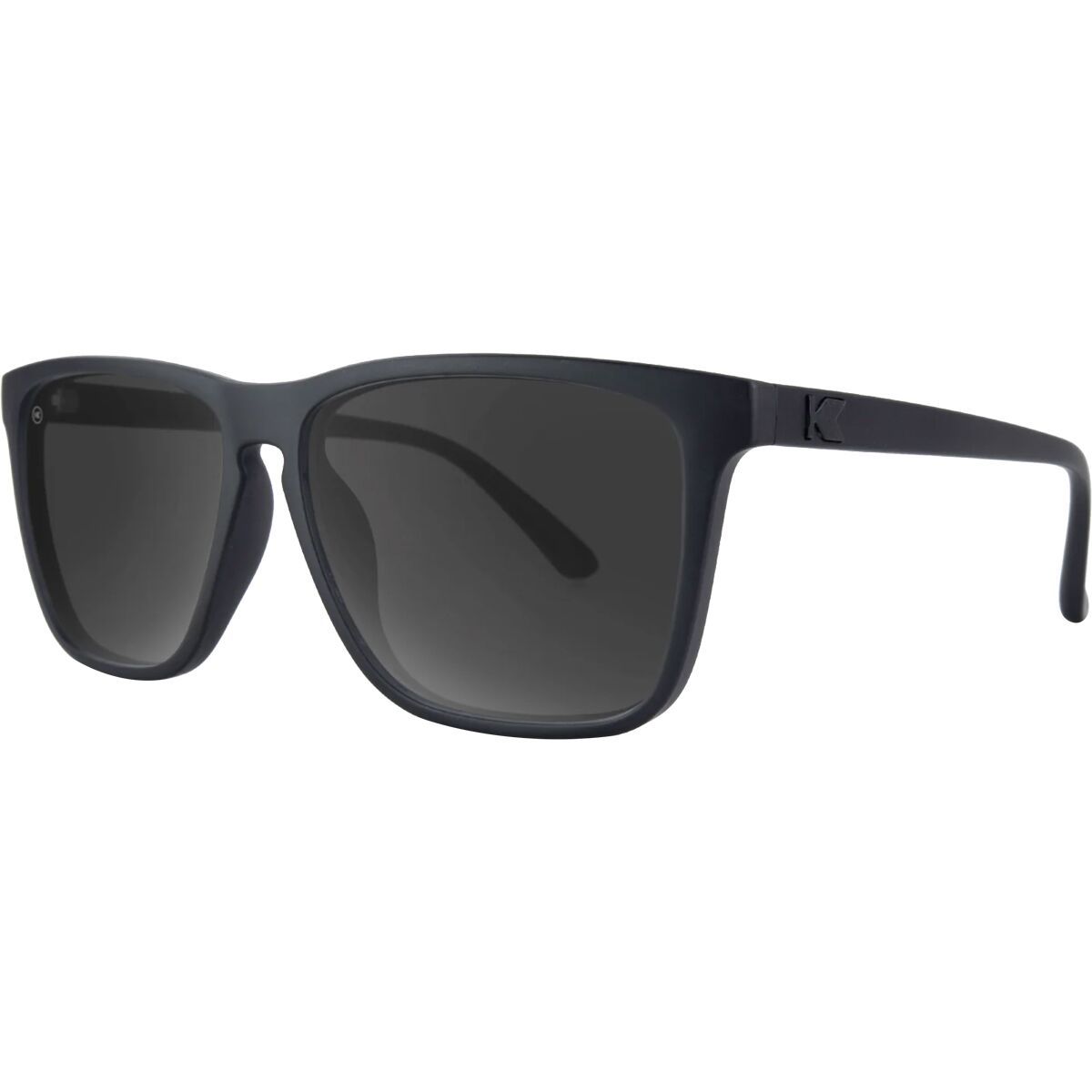 Image of Knockaround Fast Lanes Polarized Sunglasses Black on Black/Smoke, One Size
