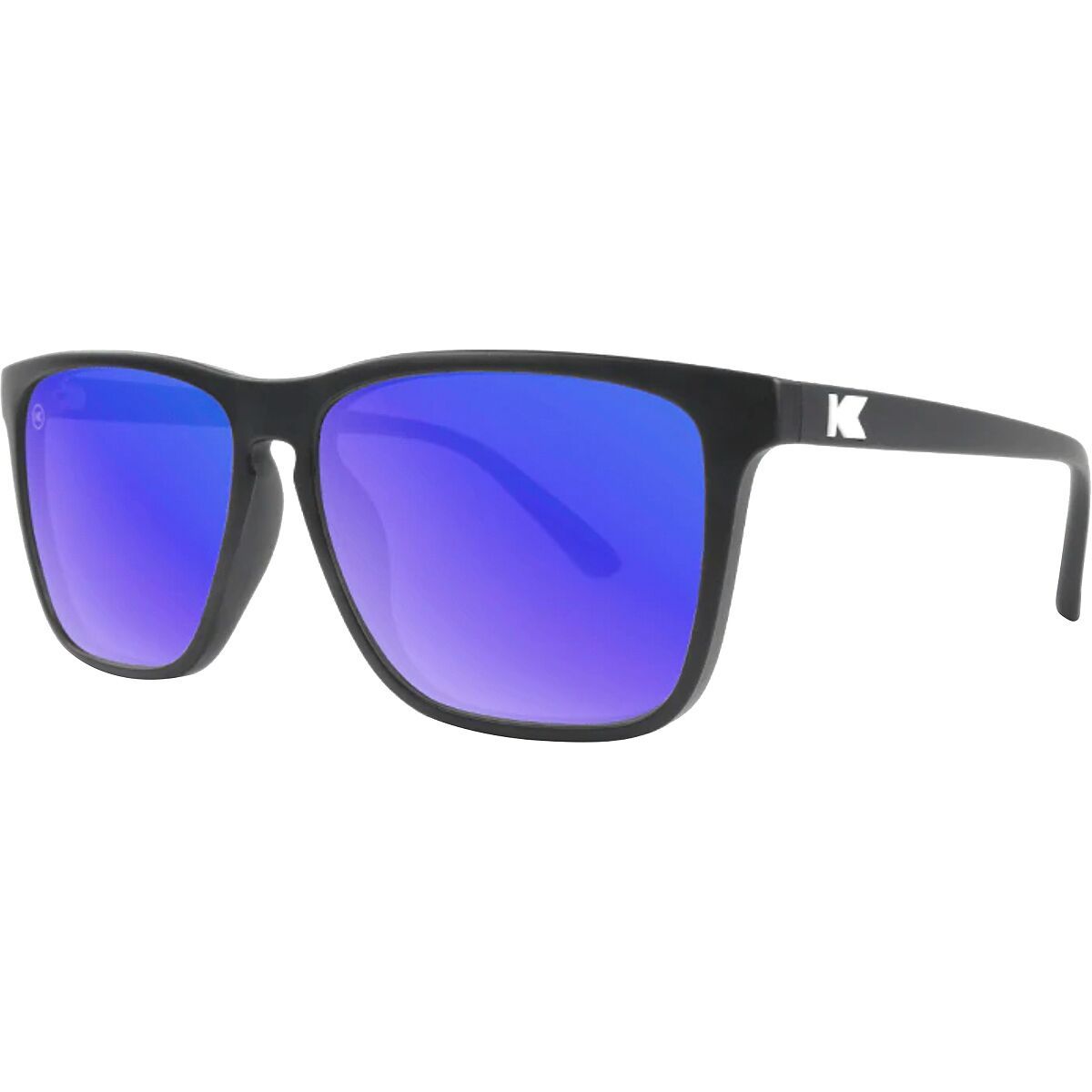 Image of Knockaround Fast Lanes Polarized Sunglasses Matte Black/Moonshine, One Size