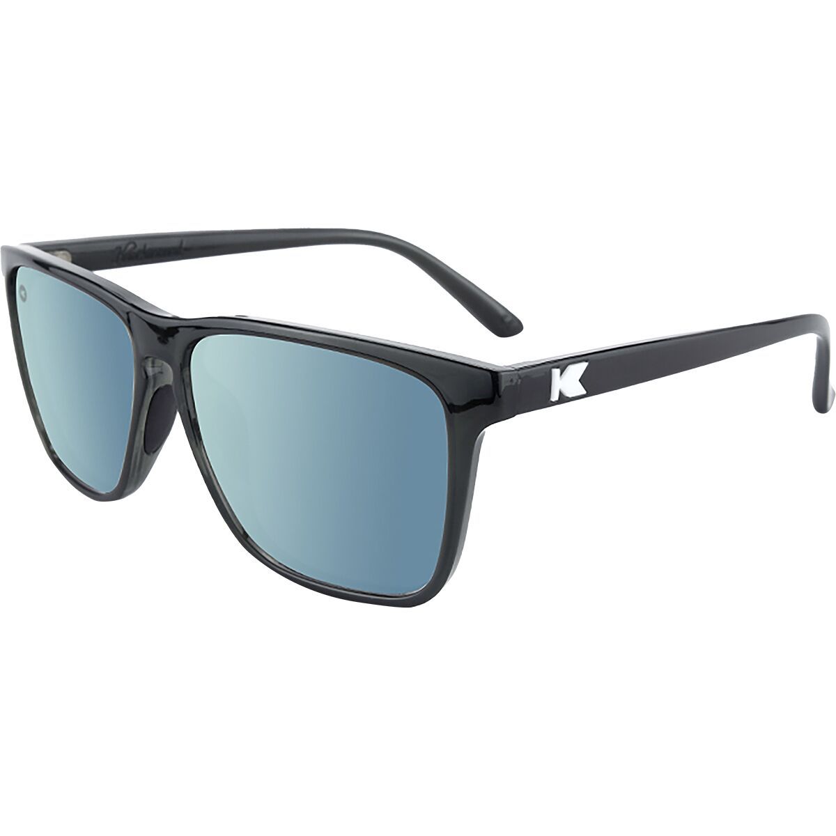 Image of Knockaround Fast Lanes Sport Polarized Sunglasses Jelly Black/Sky Blue, One Size