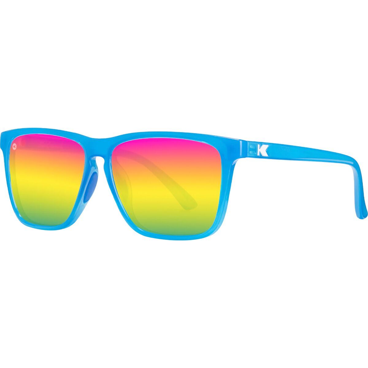Image of Knockaround Fast Lanes Sport Polarized Sunglasses Rainbow Blues, One Size