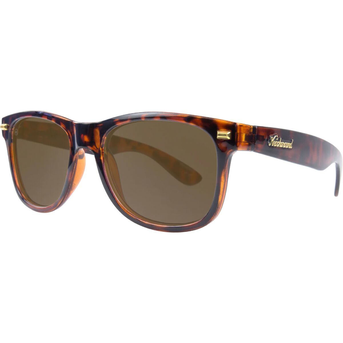 Image of Knockaround Fort Knocks Polarized Sunglasses Tortoise Shell/Amber, One Size