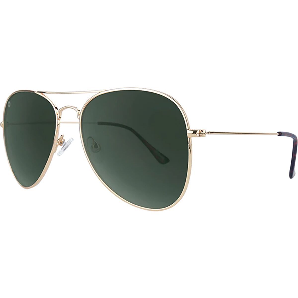 Image of Knockaround Mile Highs Polarized Sunglasses Gold/Aviator Green, M/L