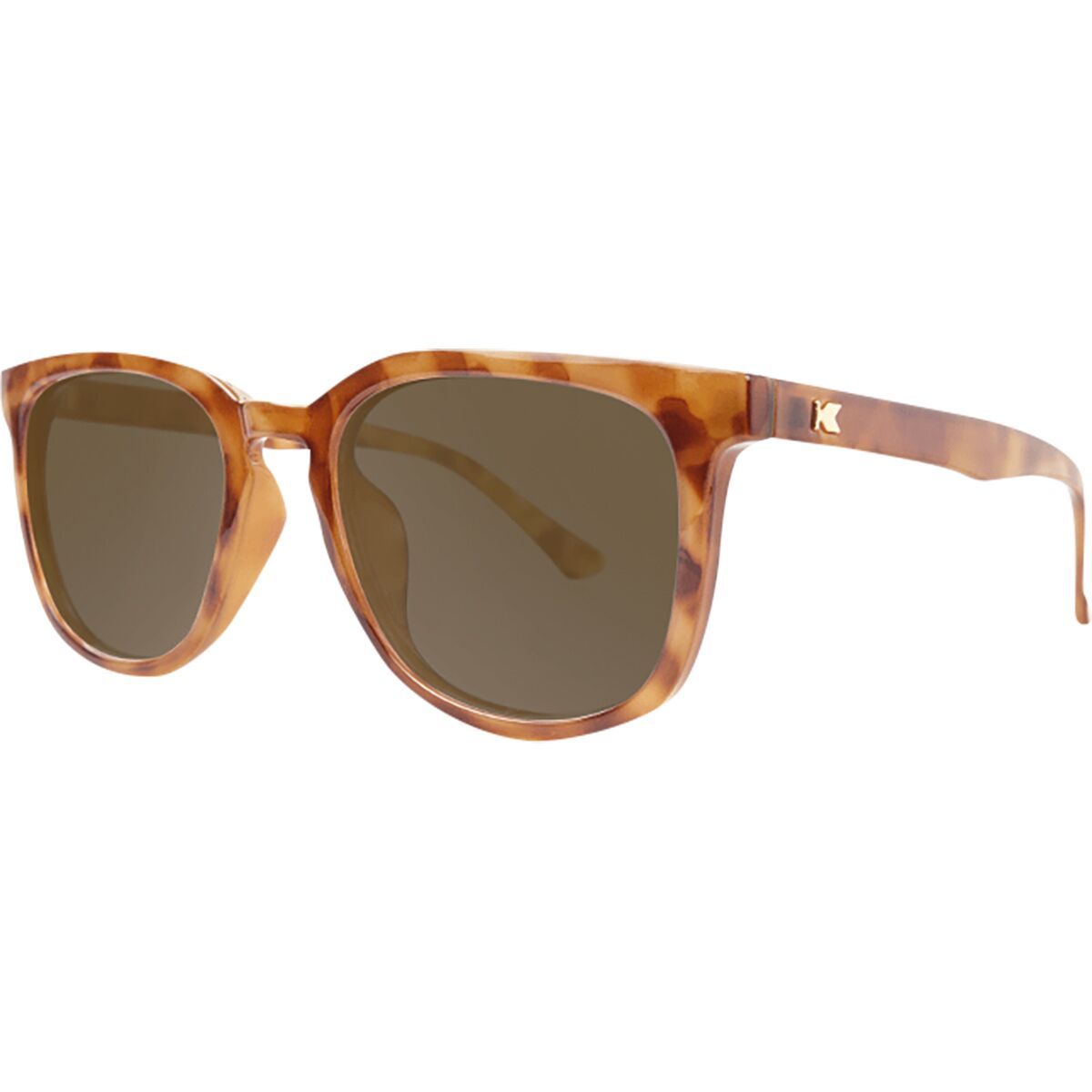 Image of Knockaround Paso Robles Polarized Sunglasses Blonde Glossy Tortoise Shell/Amber, One Size