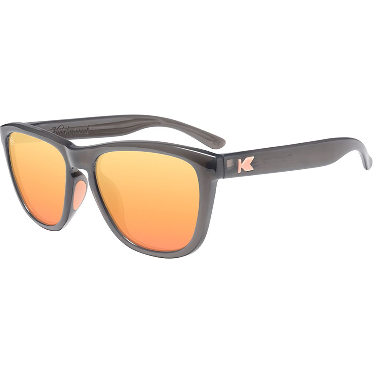 Image of Knockaround Premiums Sport Polarized Sunglasses Jelly Grey/Peach, One Size