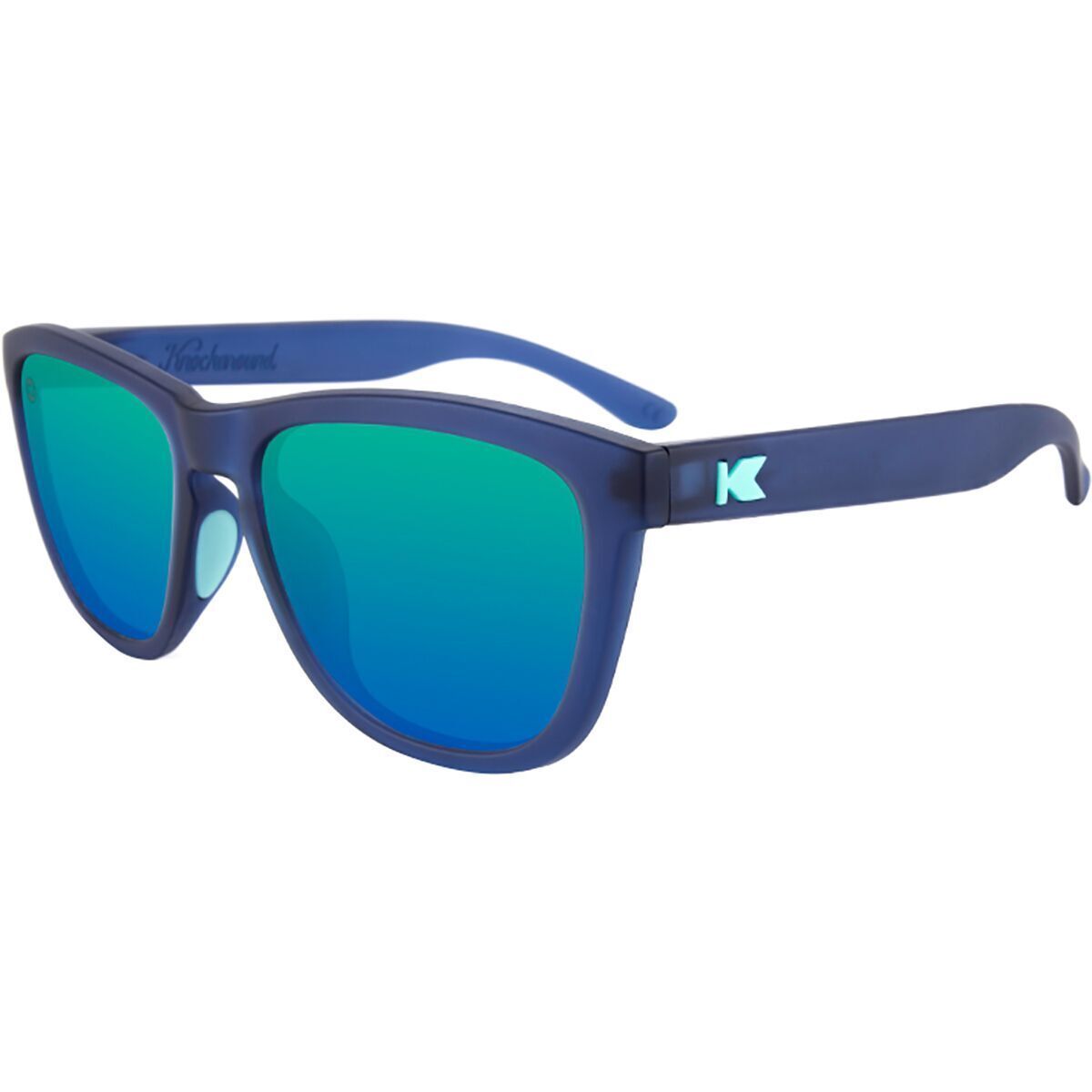 Image of Knockaround Premiums Sport Polarized Sunglasses Rubberized Navy/Mint, One Size