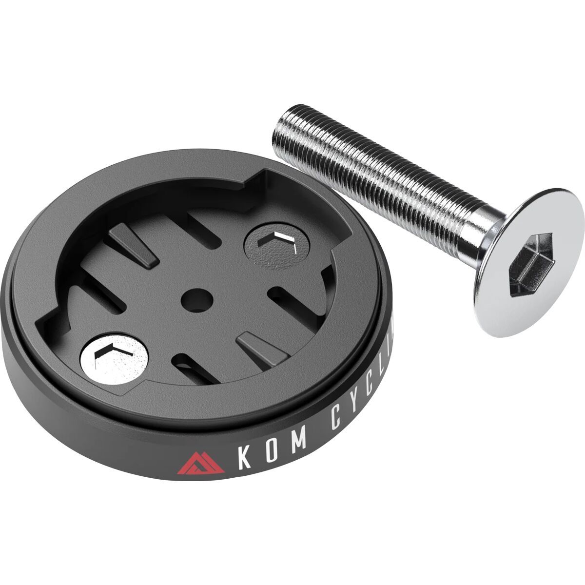 Image of KOM Cycling Top Cap Garmin/Wahoo Mount Black, One Size