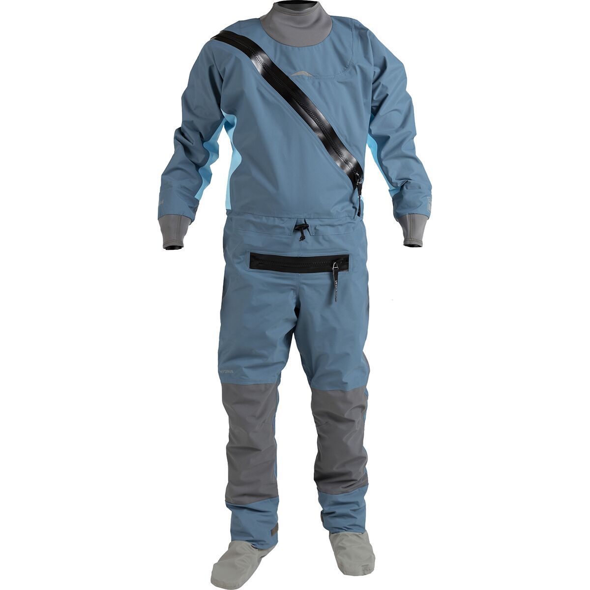 Image of Kokatat Hydrus 3.0 Swift Entry Drysuit + R/Z Socks Storm Blue, M