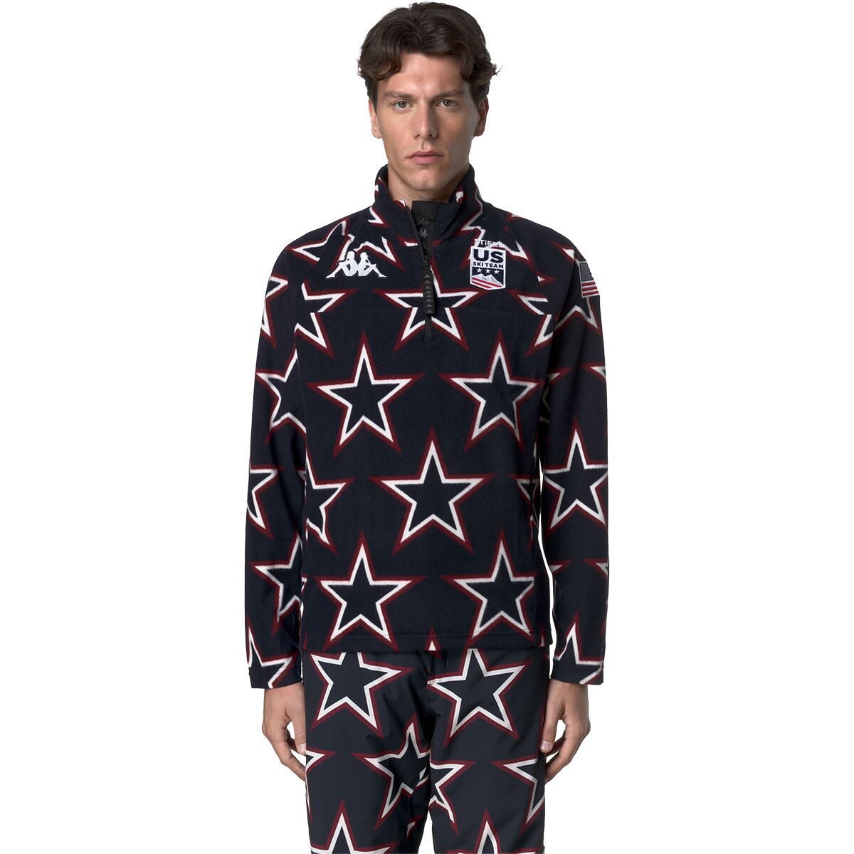 Image of Kappa USA 8Cento 818G Jacket - Men's Blue Baritone/Pomgra, M