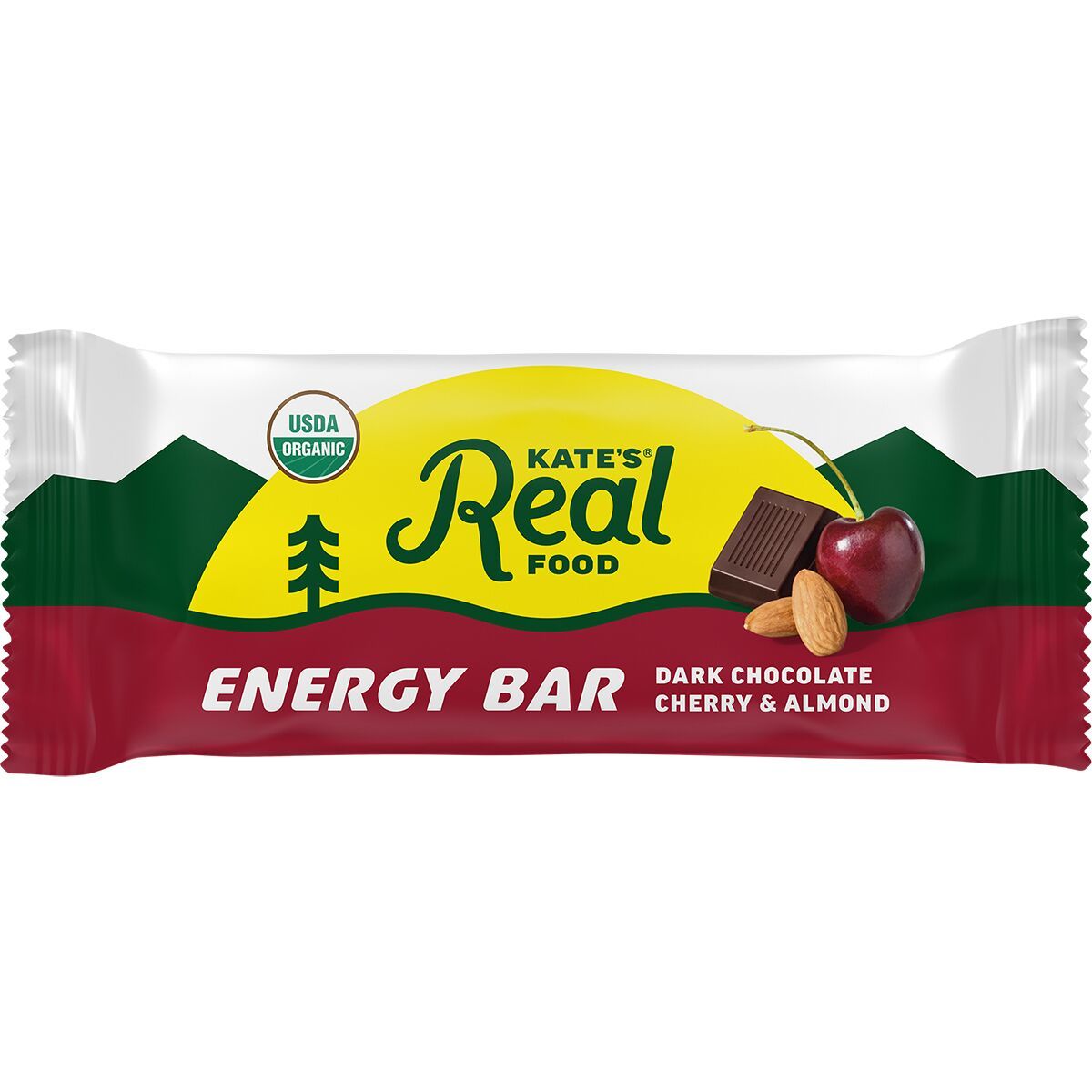 Image of Kate's Real Food Energy Bars - Box of 12 Dark Chocolate Cherry + Almond, 12 Bars