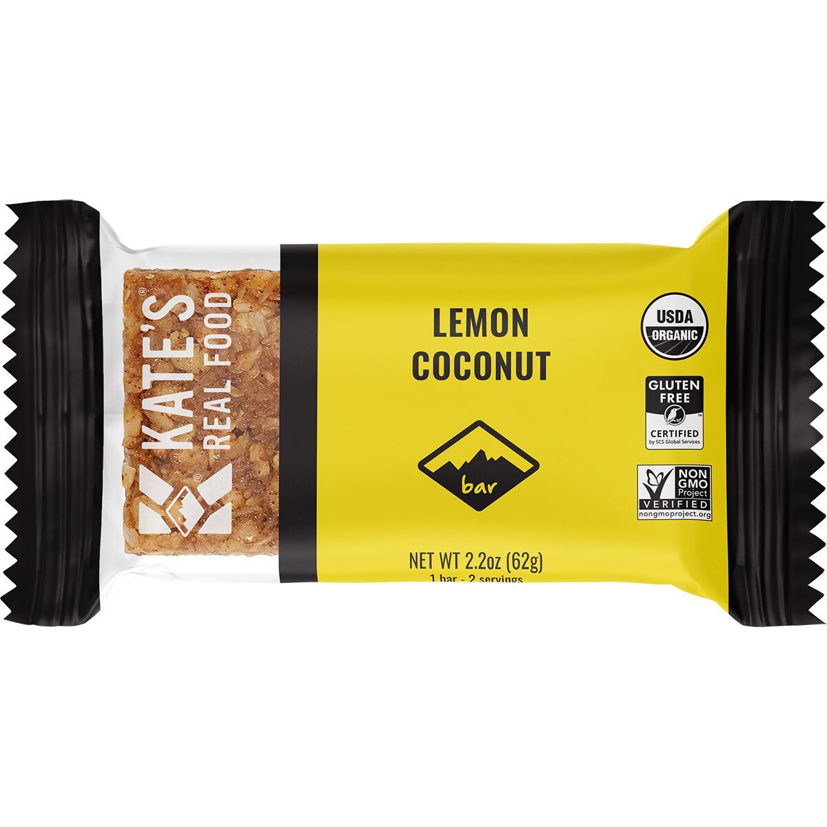 Image of Kate's Real Food Energy Bars - Box of 12 Lemon Coconut, 12 Bars