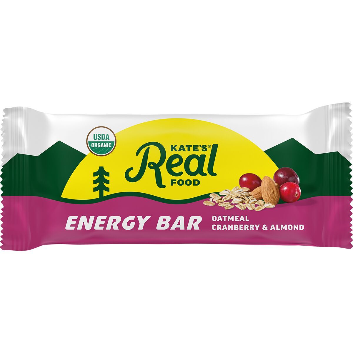 Image of Kate's Real Food Energy Bars - Box of 12 Oatmeal Cranberry Almond, 12 Bars