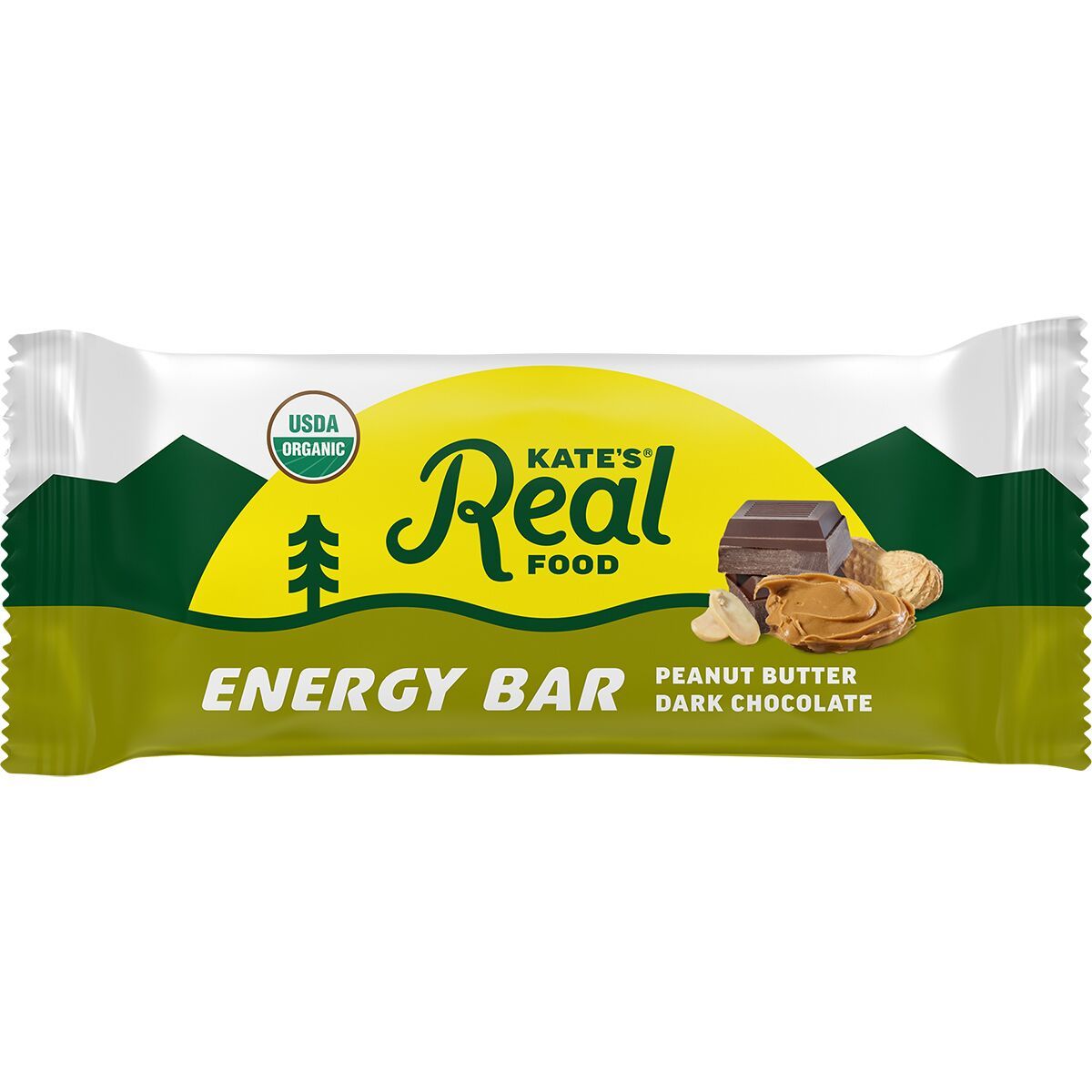 Image of Kate's Real Food Energy Bars - Box of 12 Peanut Butter Dark Chocolate, 12 Bars