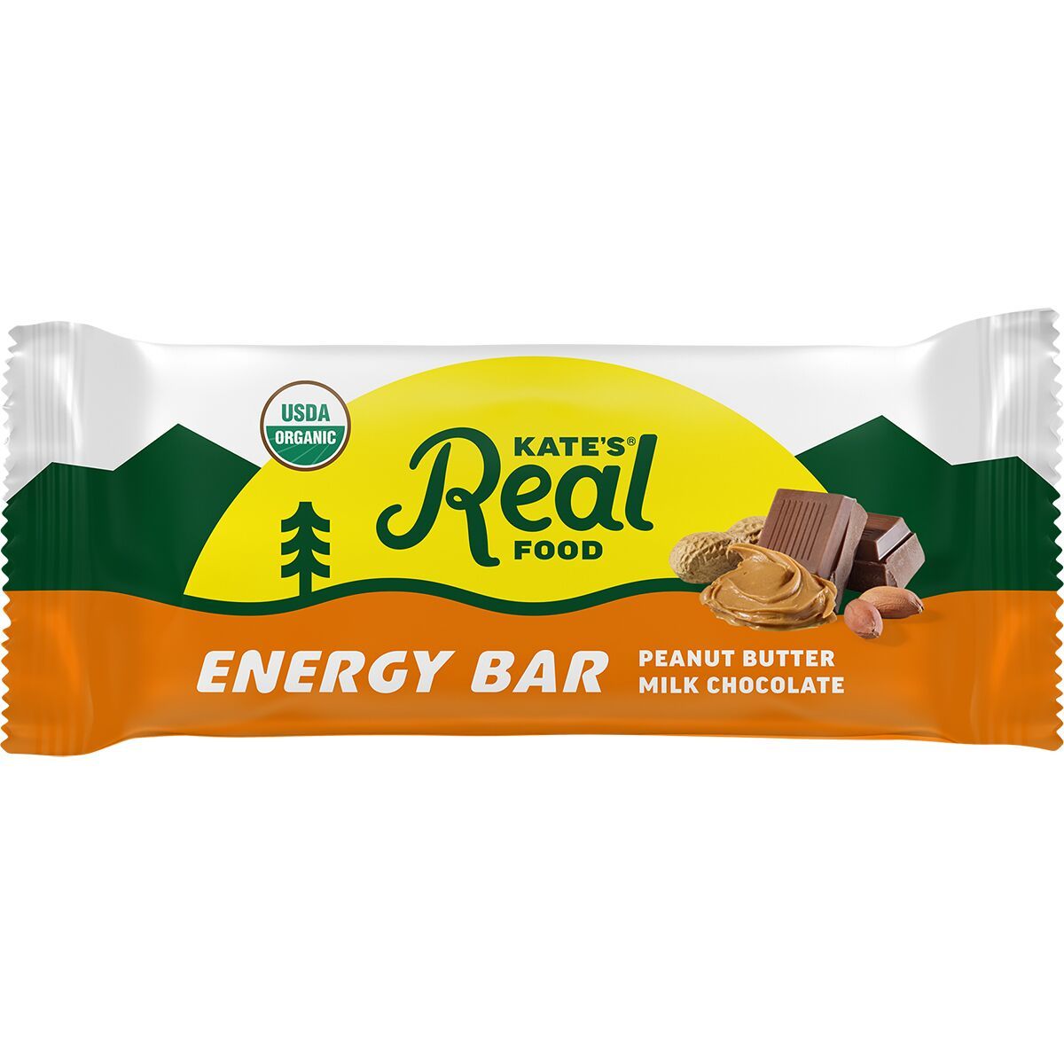Image of Kate's Real Food Energy Bars - Box of 12 Peanut Butter Milk Chocolate, 12 Bars