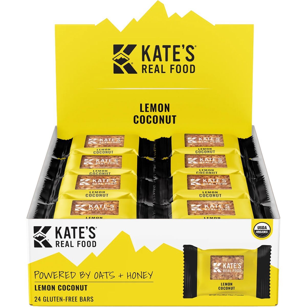 Image of Kate's Real Food Mini Energy Bars - Box of 24 Lemon Coconut, 24 Mini Bars