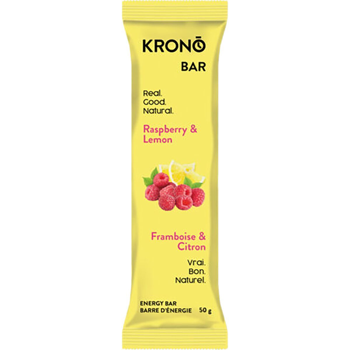 Image of Krono Nutrition Energy Bars - Box of 12 Raspberry + Lemon, One Size