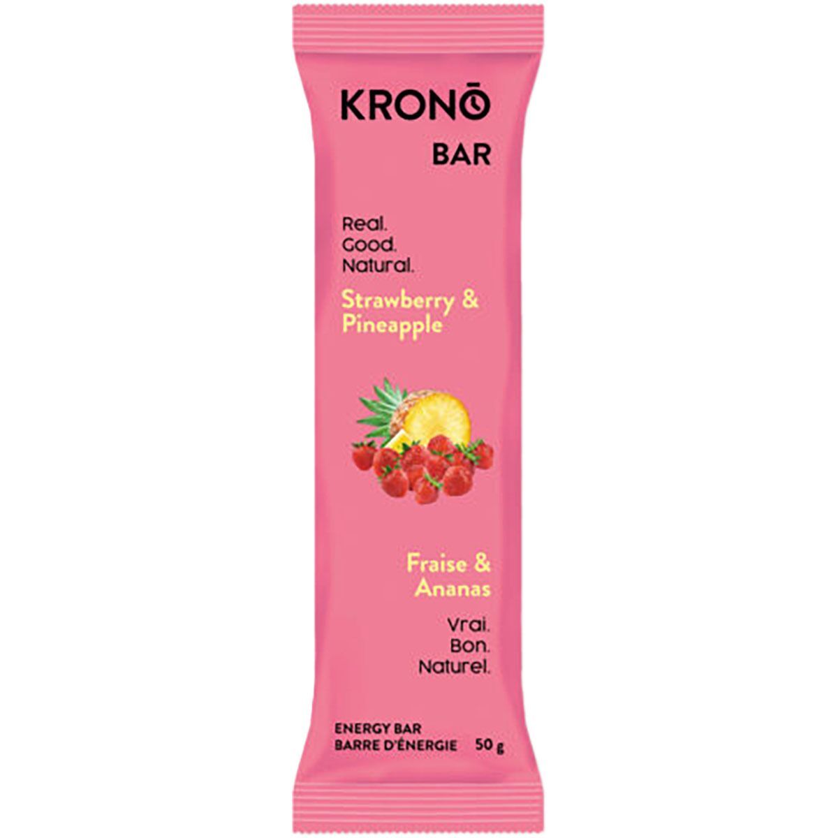 Image of Krono Nutrition Energy Bars - Box of 12 Strawberry + Pineapple, One Size