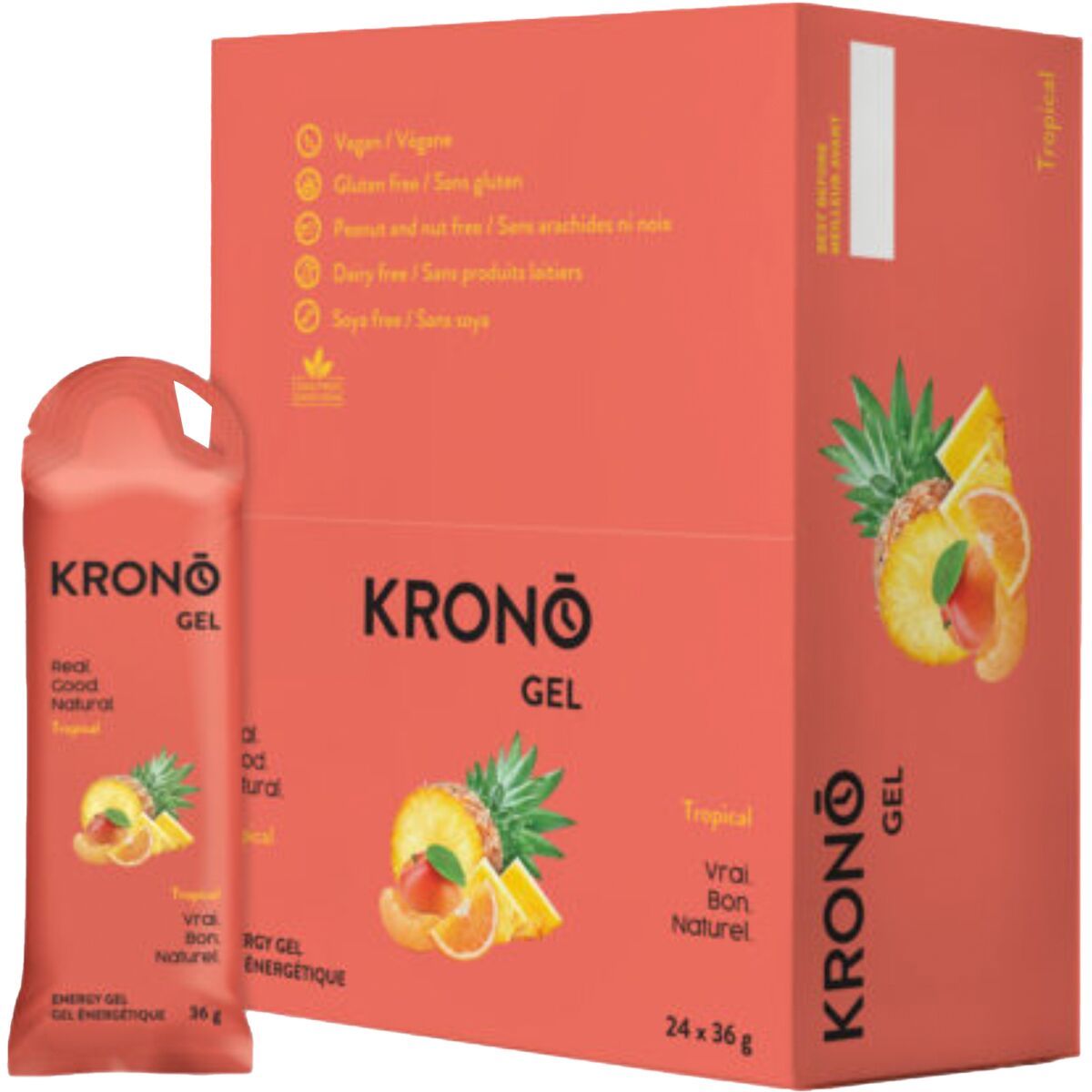 Image of Krono Nutrition Energy Gels - Box of 24 Tropical, One Size