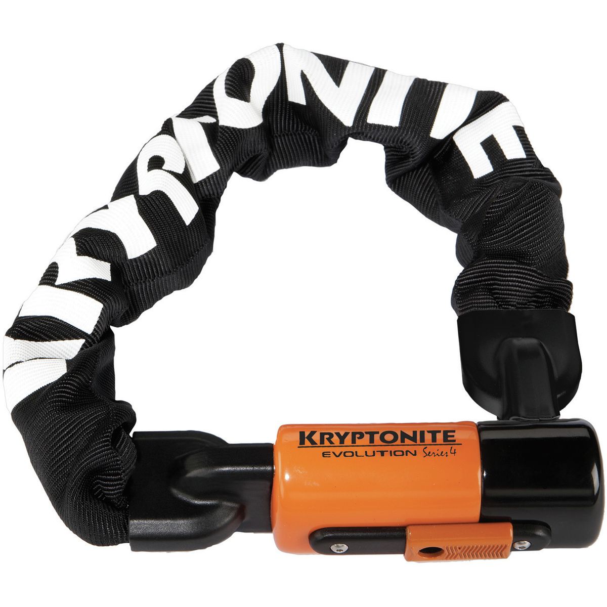 Kryptonite Kryptonite Evolution Series 4 1055 Mini Integrated Chain Lock Black/Orange, 55cm