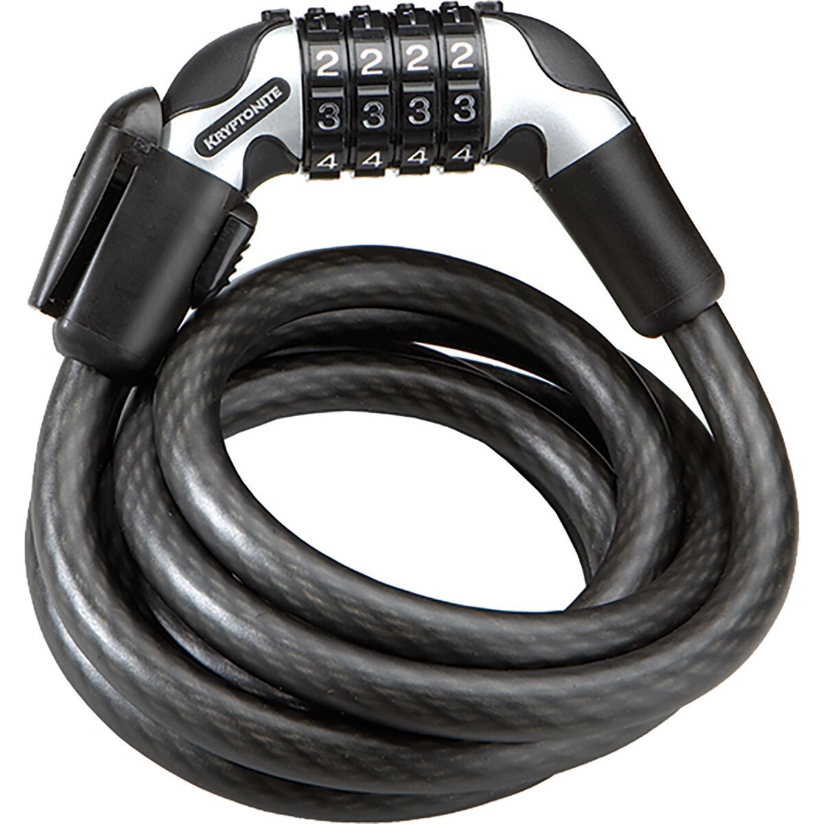 Image of Kryptonite KryptoFlex 1218 Cable Lock + Combo Black, 6ft x 12mm