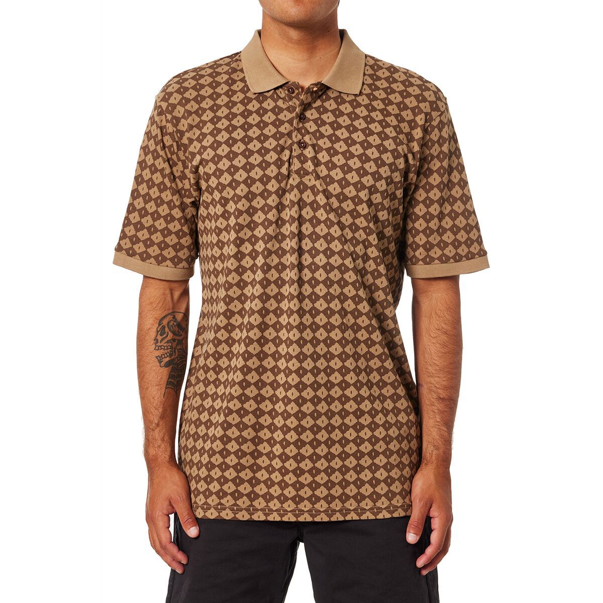 Image of Katin Check Polo Shirt - Men's Earth, M