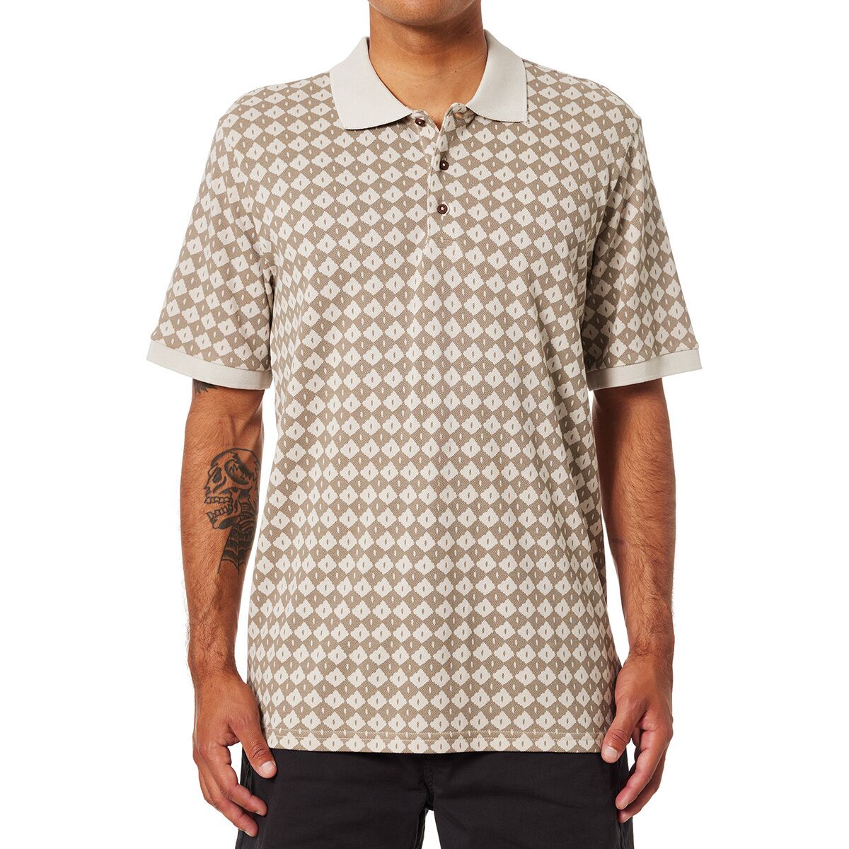 Katin Katin Check Polo Shirt - Men's Vintage Khaki, L