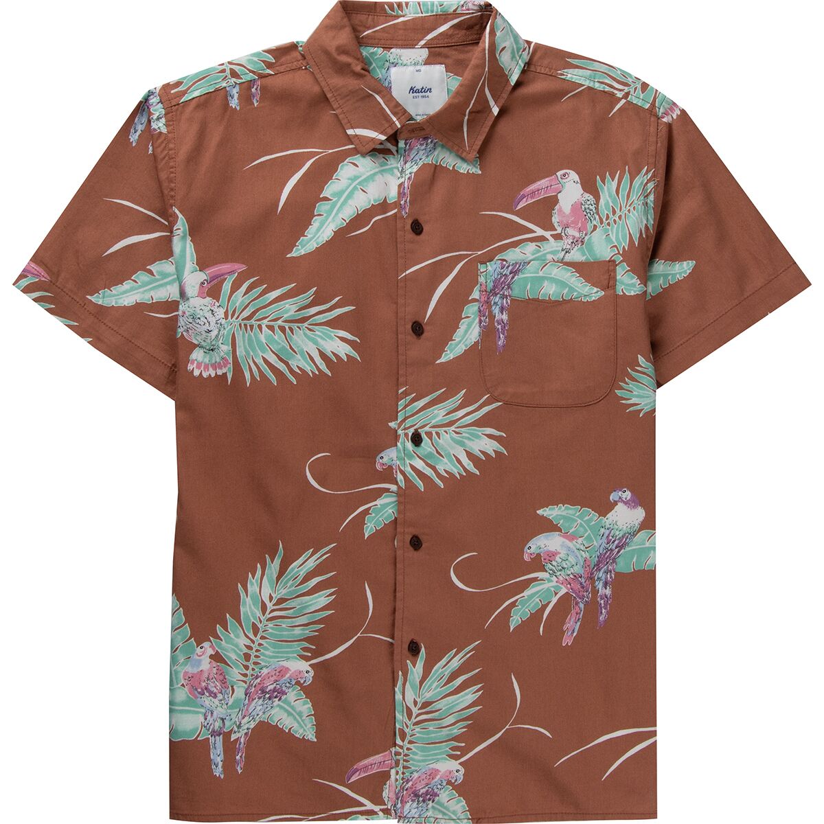 Katin Katin Paradise Short-Sleeve Shirt - Men's Red Clay, M