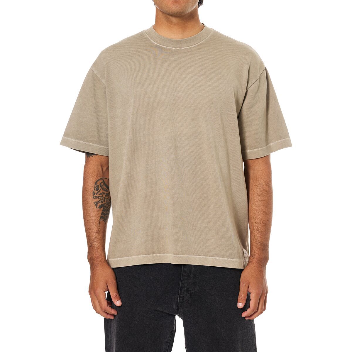 Image of Katin Box Fit Heritage T-Shirt - Men's Vintage Khaki, M