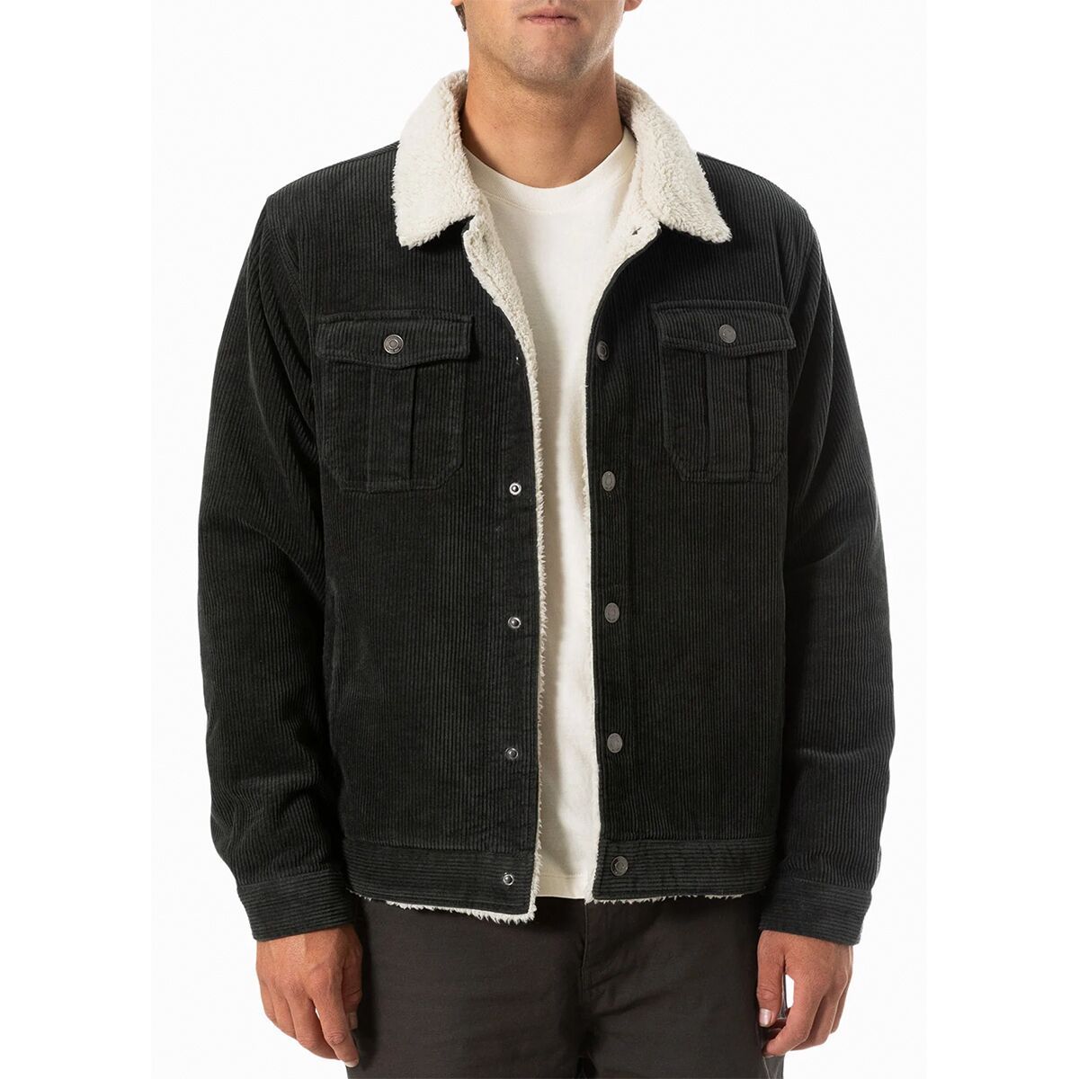 Image of Katin Harris Corduroy Jacket - Men's Black Wash, M