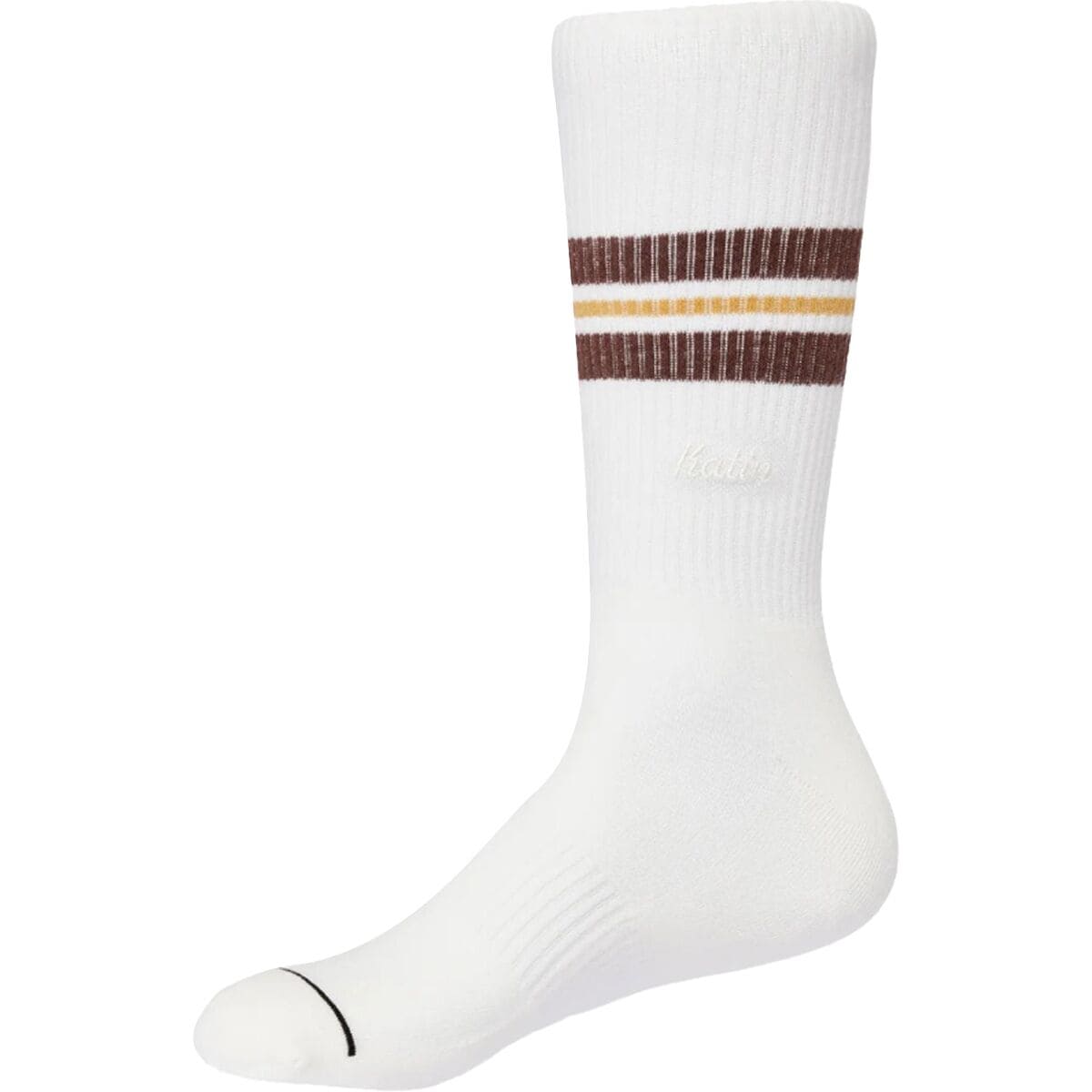 Image of Katin Stripe Sock Off White/Brown, One Size