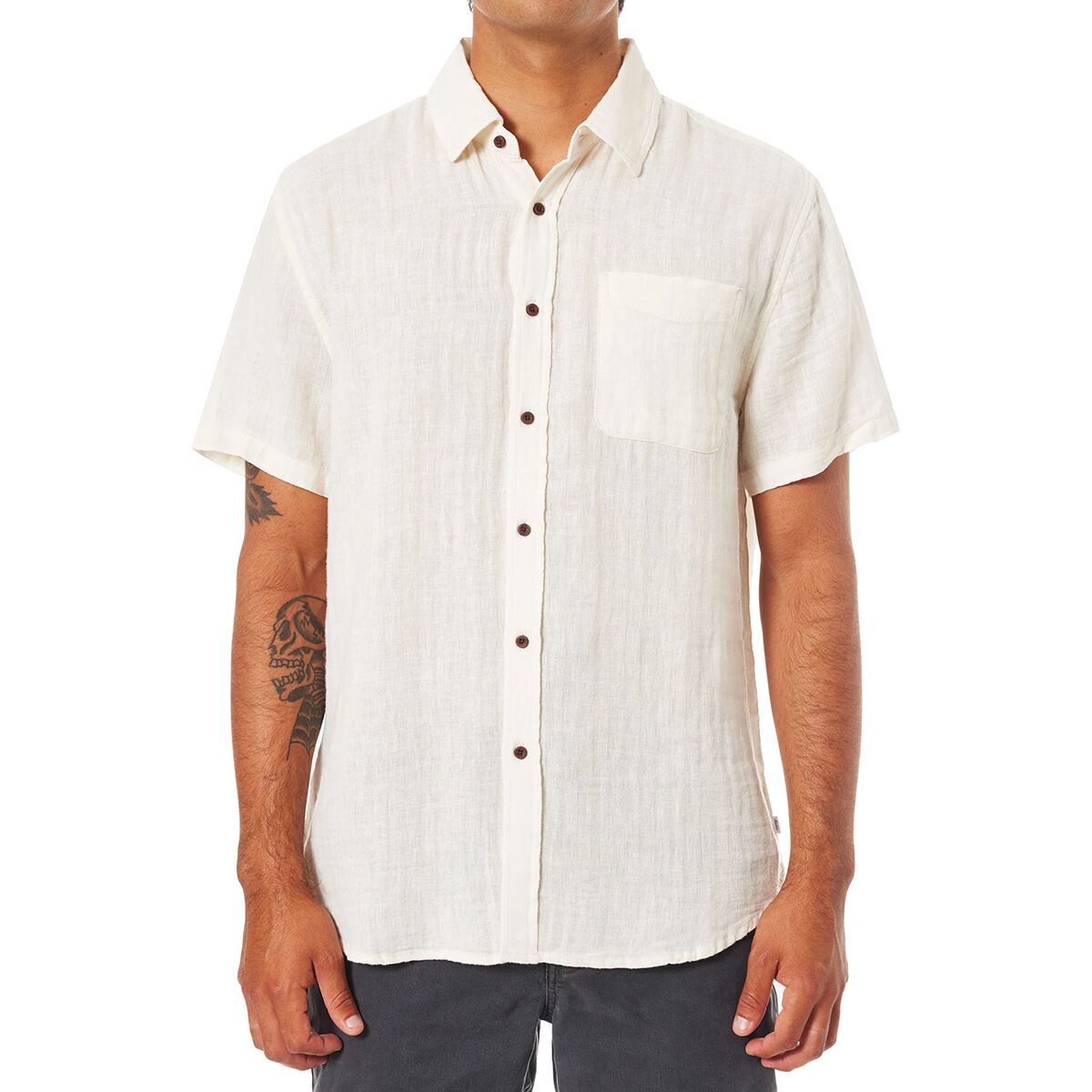 Image of Katin Alan Solid Shirt - Men's Vintage White, M