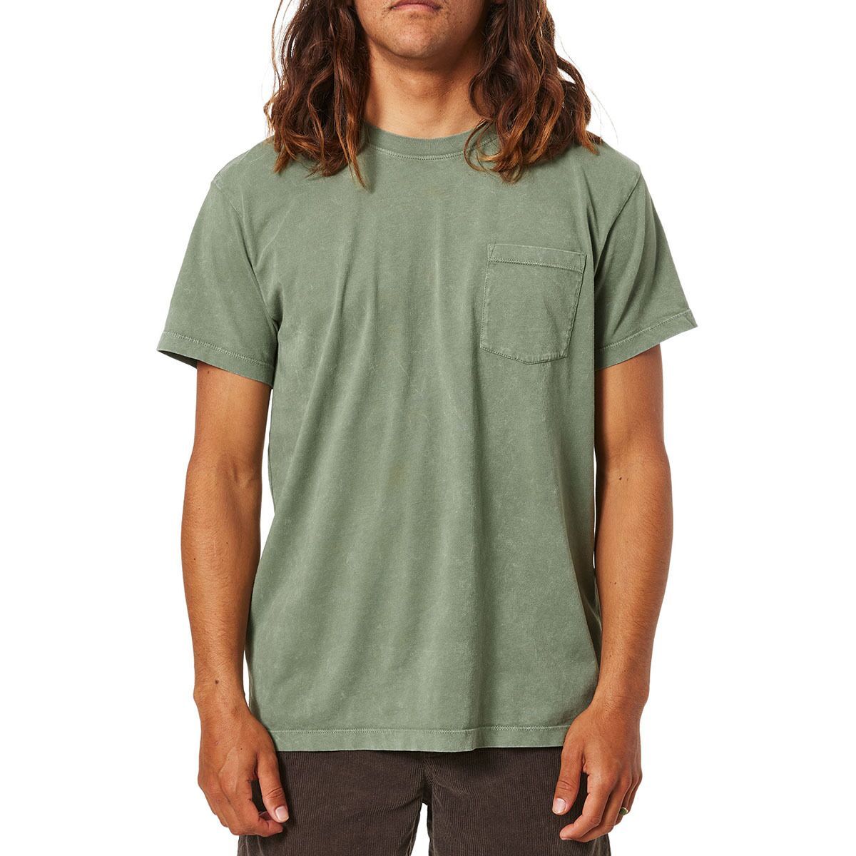 Katin Base T-Shirt - Men's Olive Sand Wash, XXL