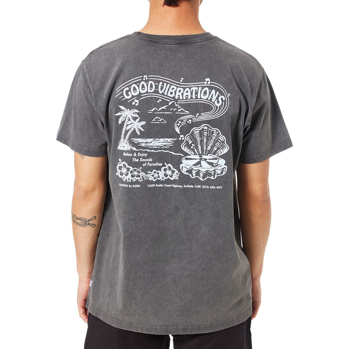 Katin Vibrations T-Shirt - Men's Black Sand Wash, M