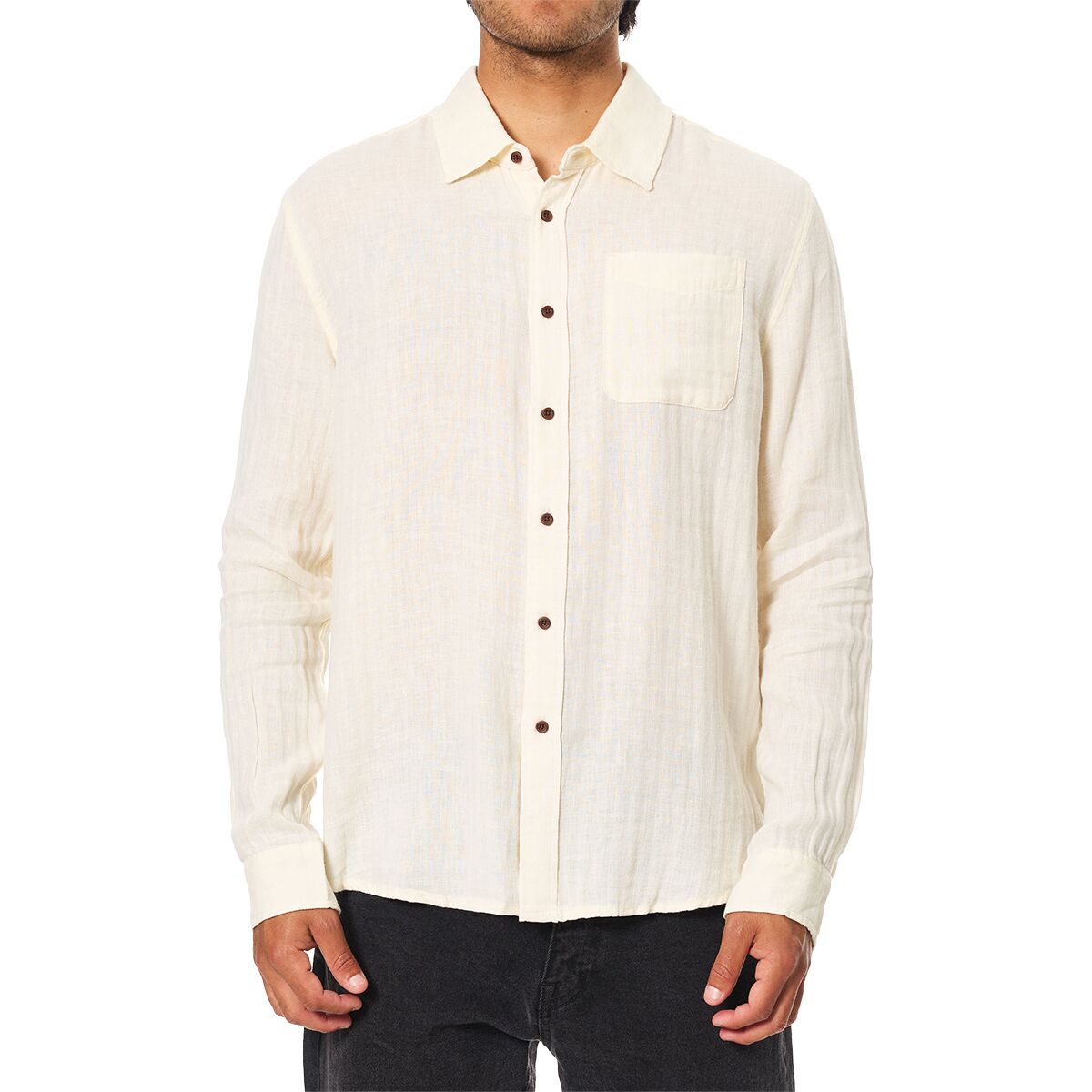 Katin Katin Alan Solid Long-Sleeve Shirt - Men's Vintage White, XL