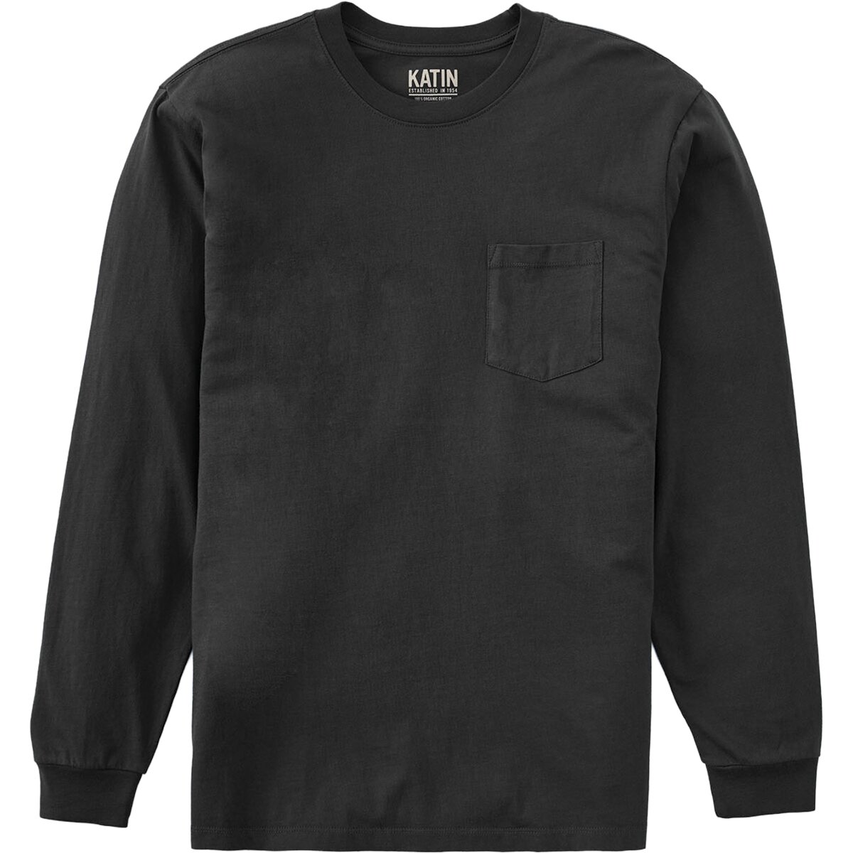 Image of Katin Base Long-Sleeve T-Shirt - Men's Black Vintage Wash, M