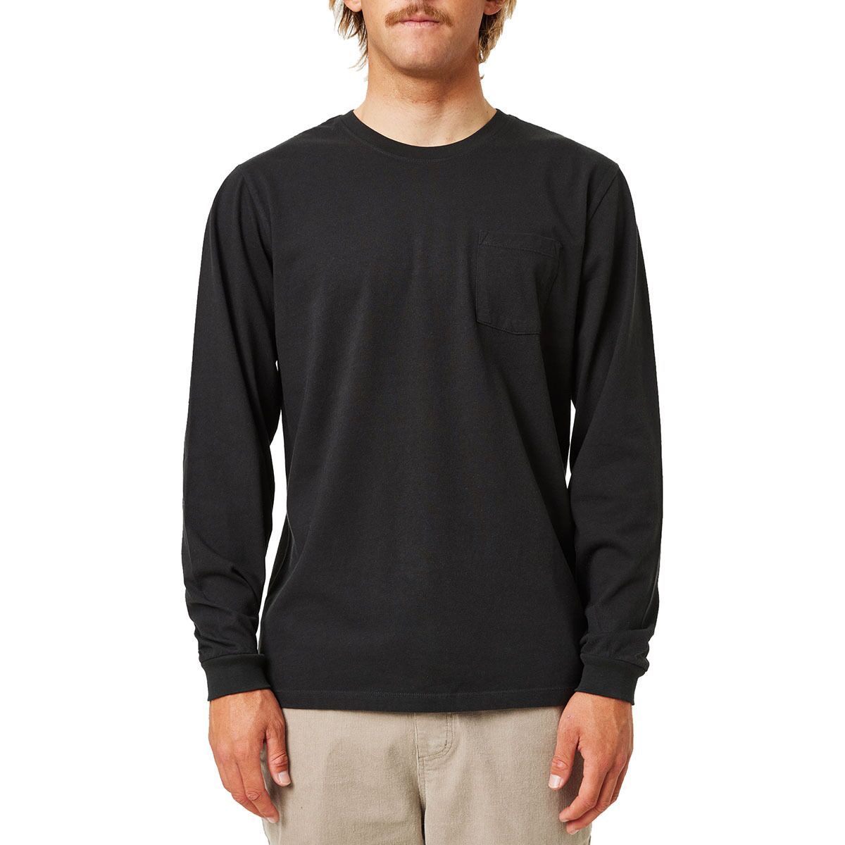 Image of Katin Base Long-Sleeve T-Shirt - Men's Black Wash, M