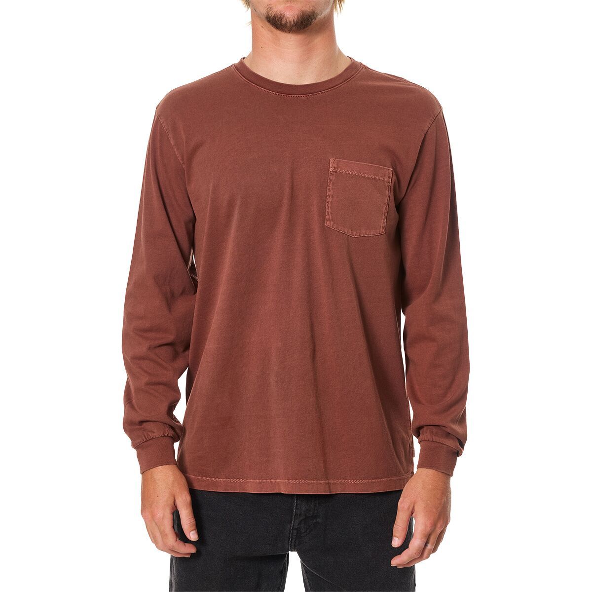 Image of Katin Base Long-Sleeve T-Shirt - Men's Mahogany, L