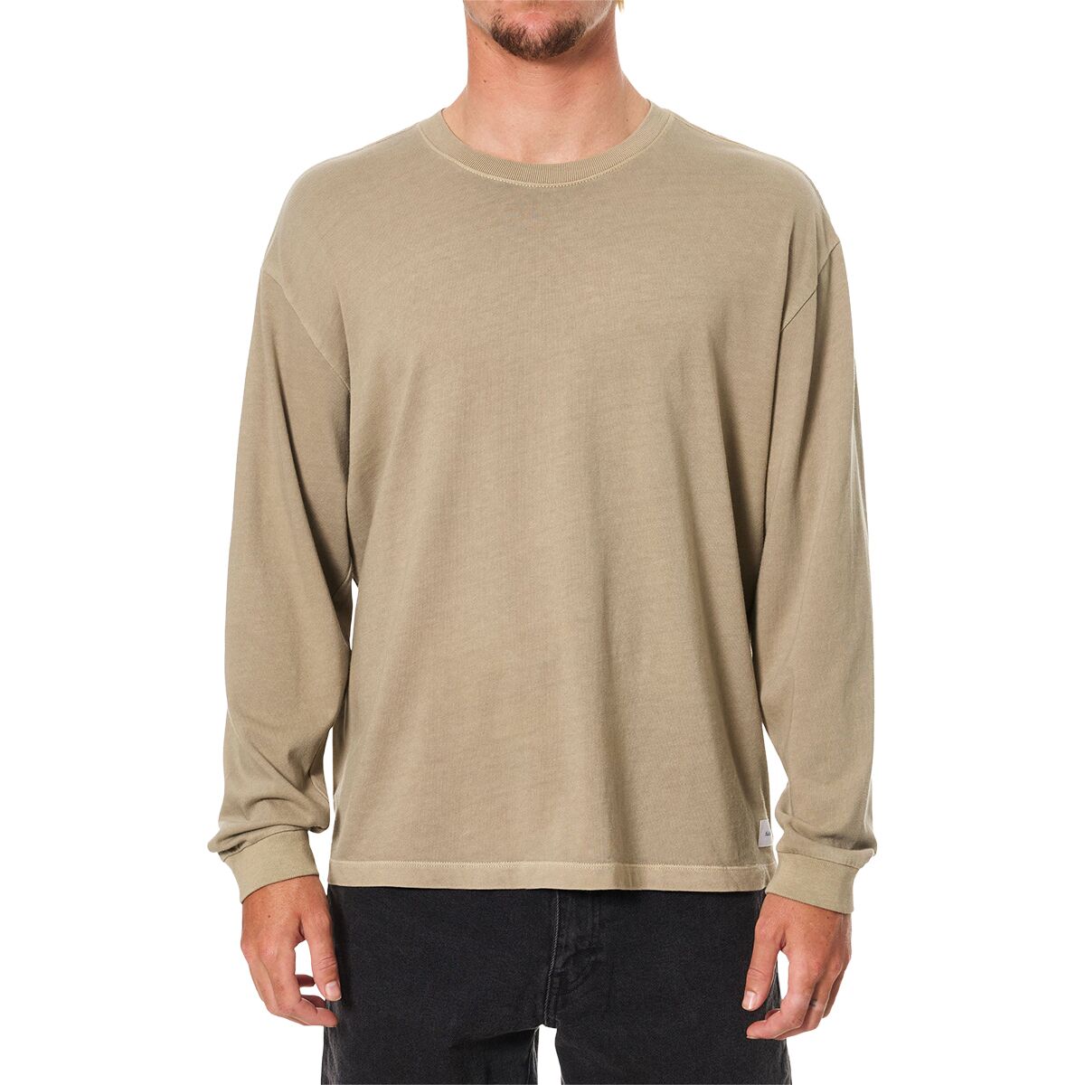 Image of Katin Box Fit Long-Sleeve T-Shirt - Men's Vintage Khaki, M