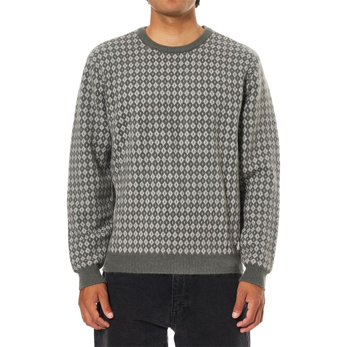 Image of Katin Check Sweater - Men's Gray Green, L