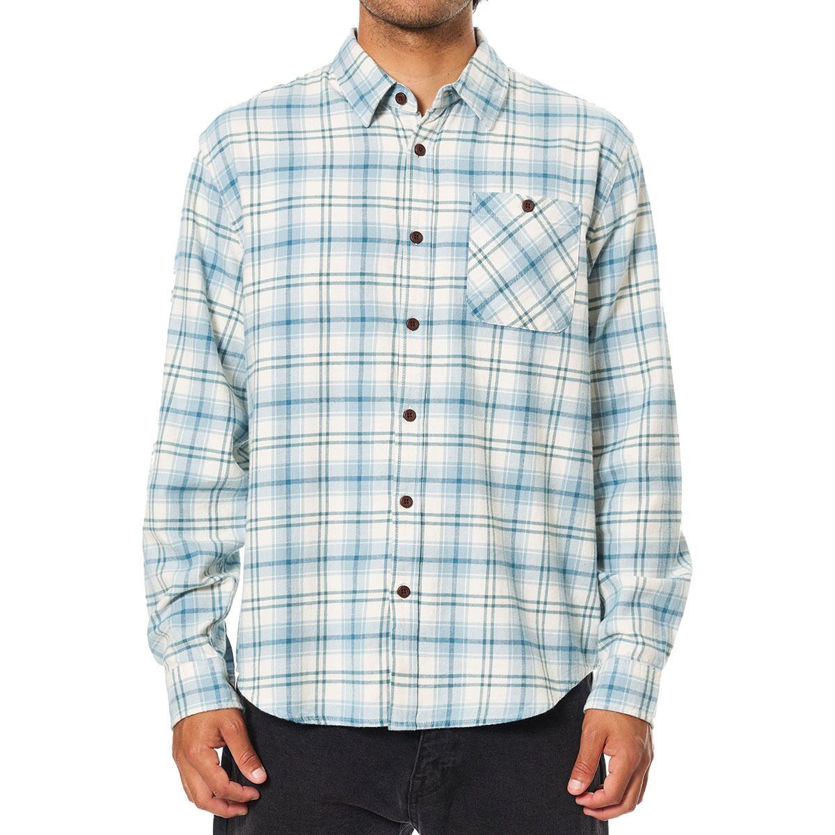 Image of Katin Derek Flannel - Men's Vapor Gray, M